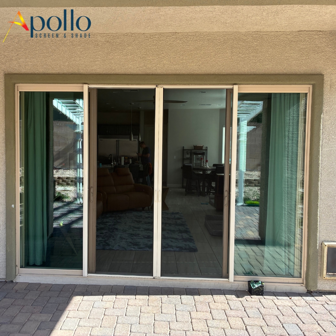 Apollo Retractable Slider Door Screen Outside View.